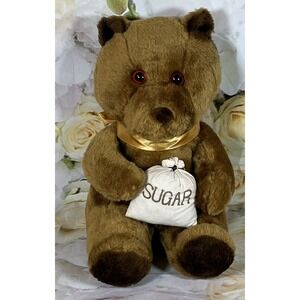 SUGAR BEAR Plush Stuffed Animal Ace Novelty Sitting Carnival Style Vintage